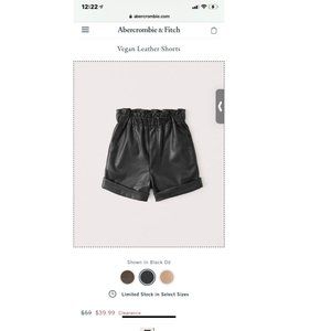 Vegan Leather High-Waisted Shorts